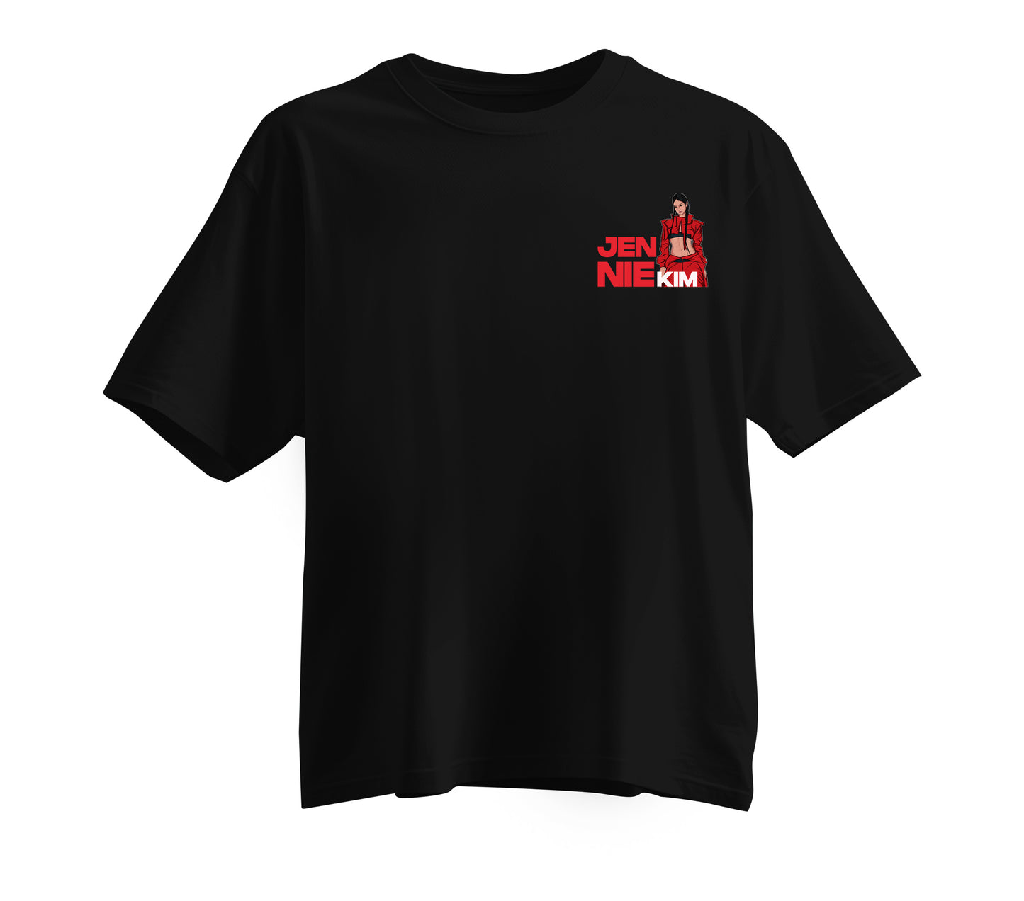 Unisex Oversized T-shirt K-Pop Jennie Kim White