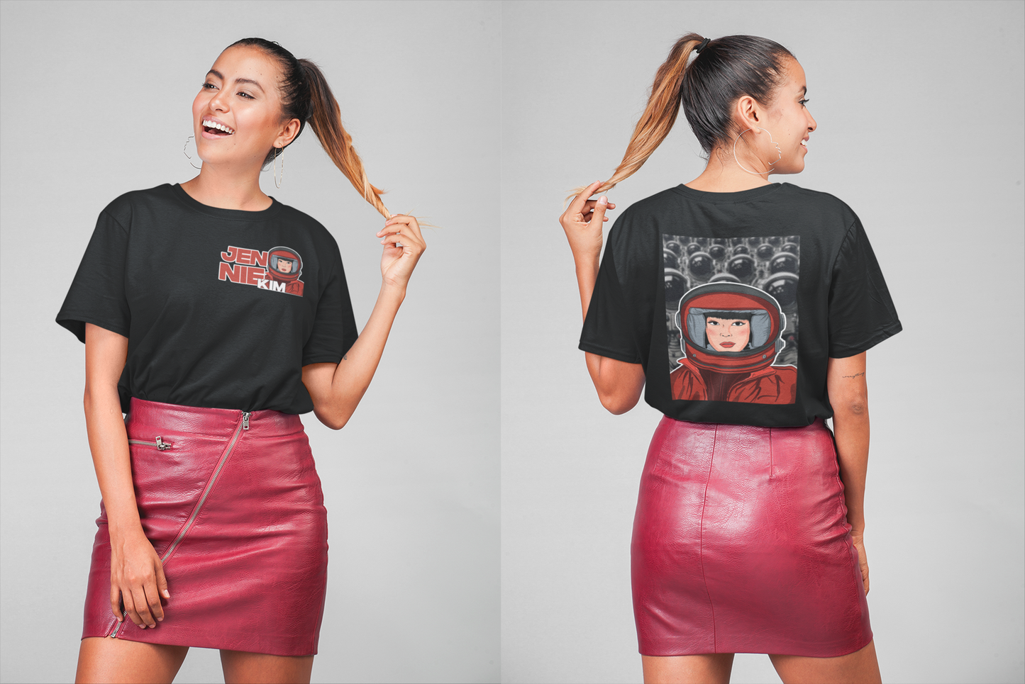 Unisex Oversized T-shirt K-Pop Jennie Kim Astronaut