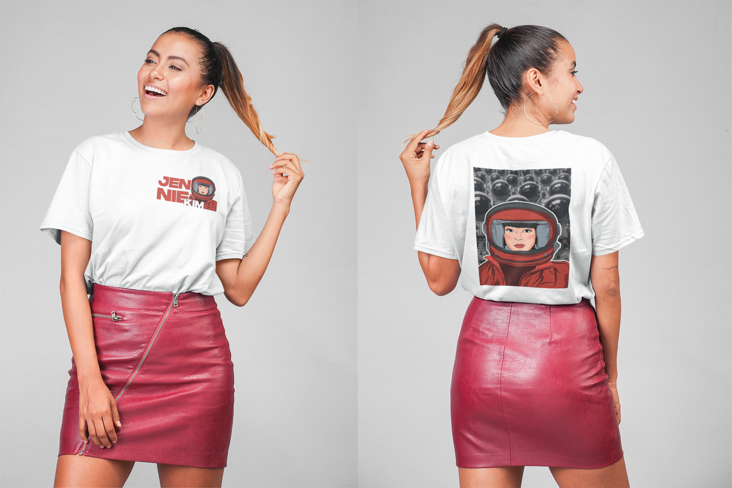Unisex Oversized T-shirt K-Pop Jennie Kim Astronaut