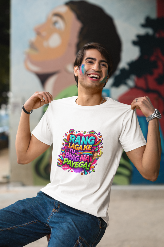 Unisex Holi T-Shirt - Rang Laga Ke
