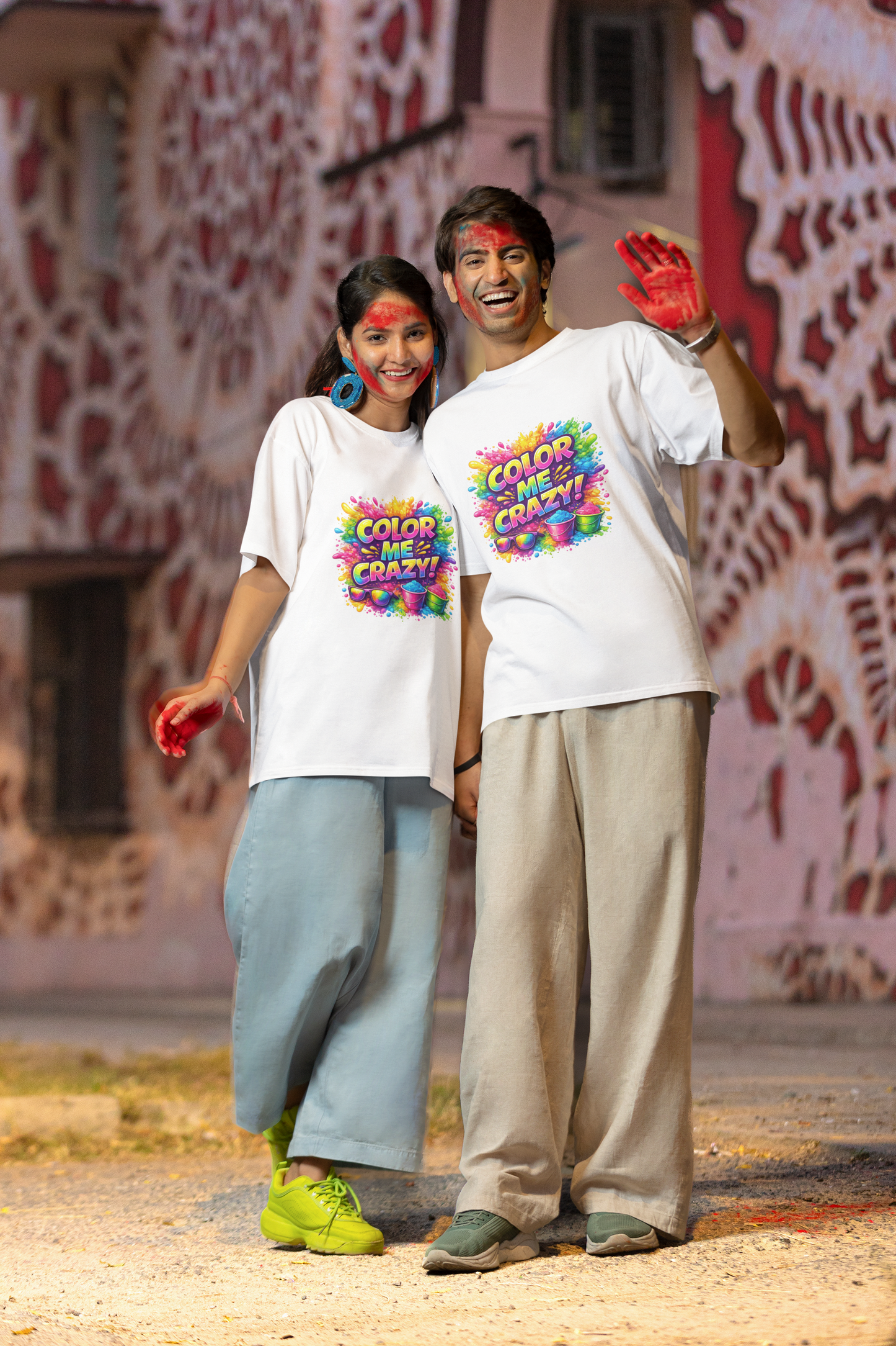 Unisex Holi T-Shirt - Color Me Crazy