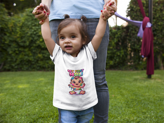 Baby Girl's T-Shirt - My First Holi