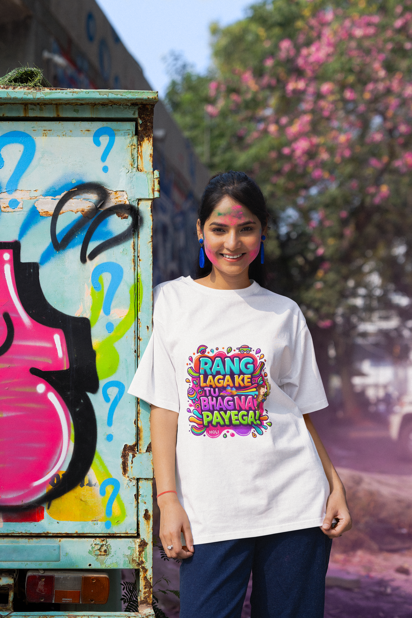 Unisex Holi T-Shirt - Rang Laga Ke