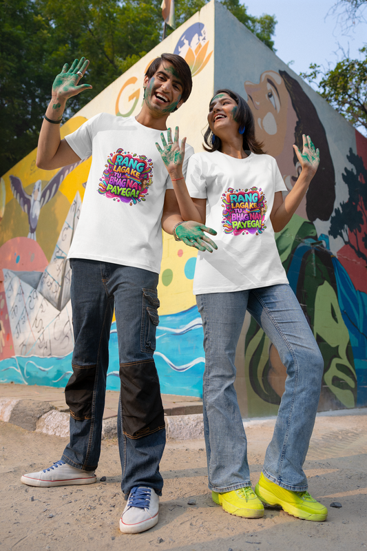 Unisex Holi T-Shirt - Rang Laga Ke