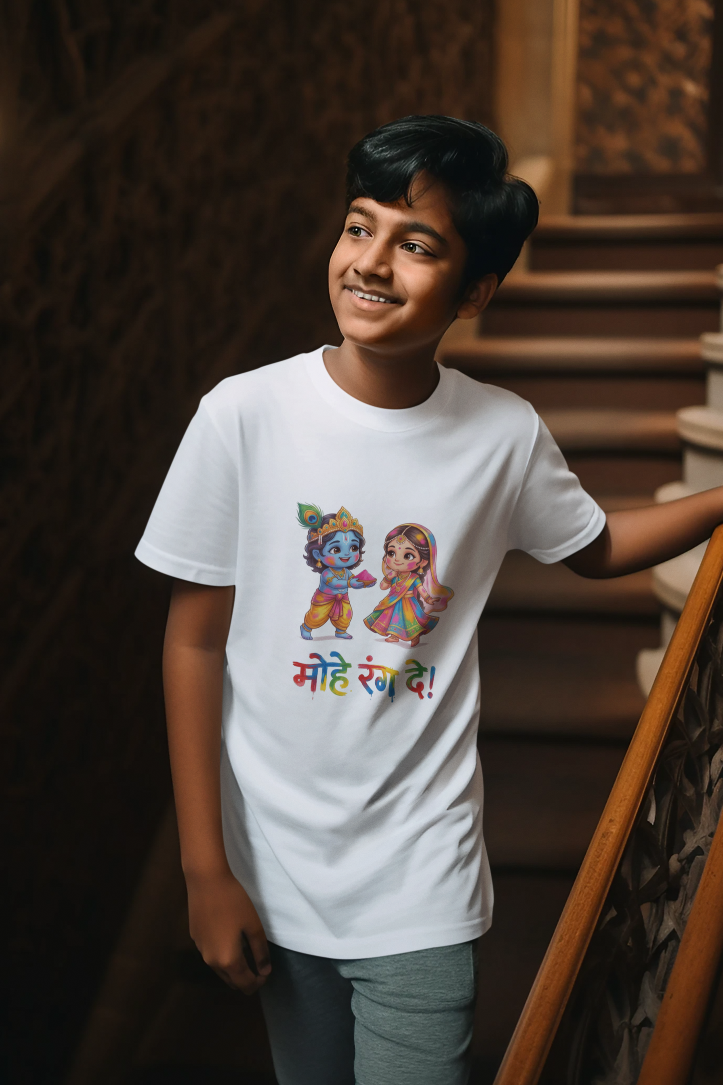 Boy's Holi T-Shirt - Mohe Rang De