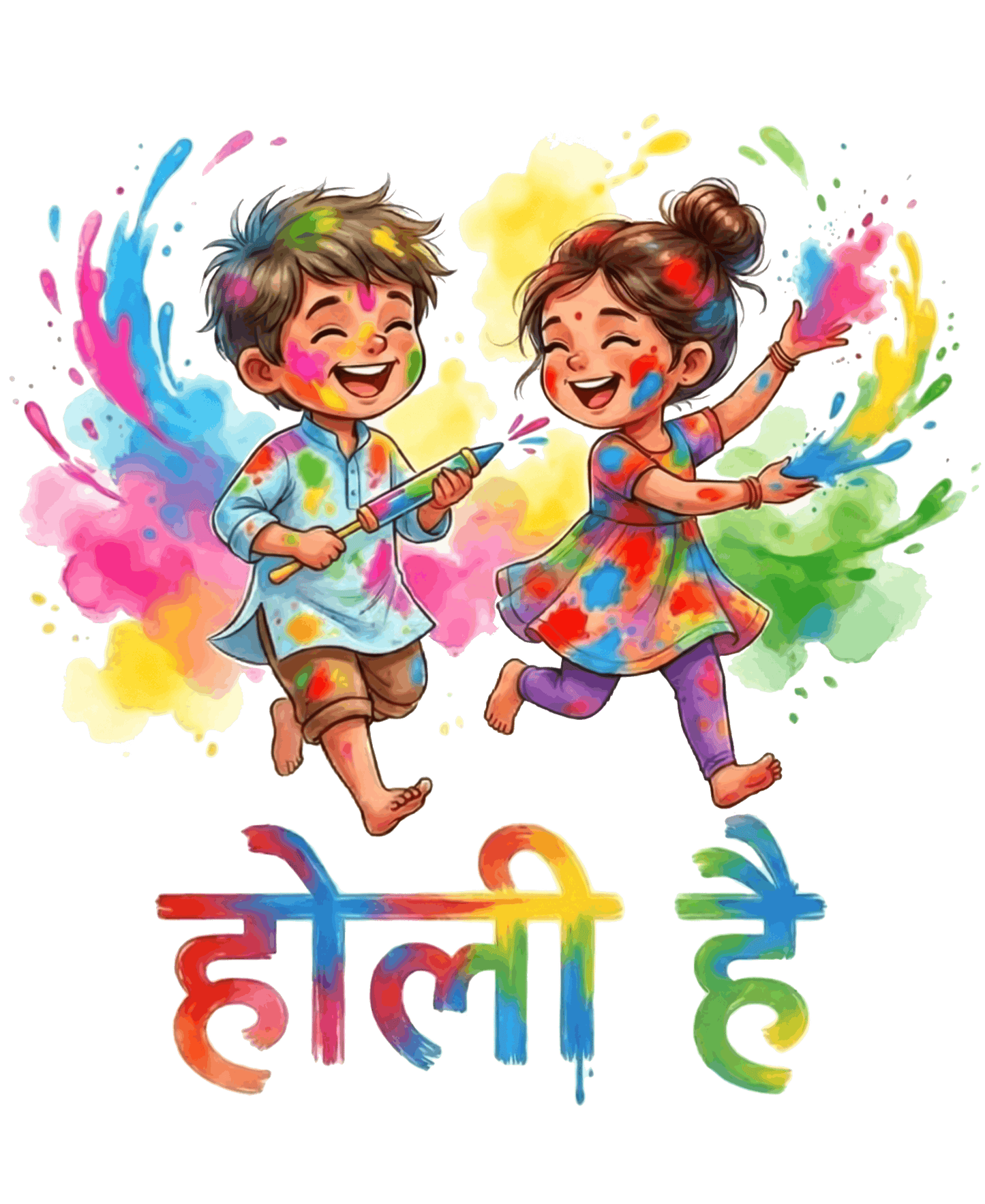 Girl's Holi T-Shirt - Holi Hai
