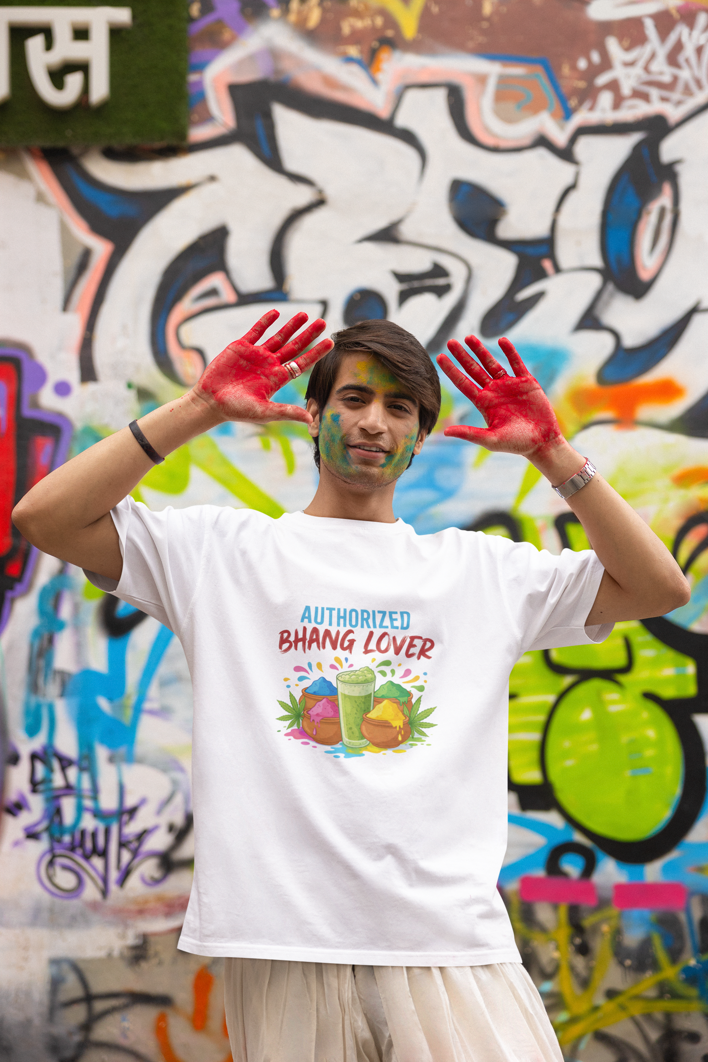 Unisex Holi T-Shirt - Authorized Bhang Lover
