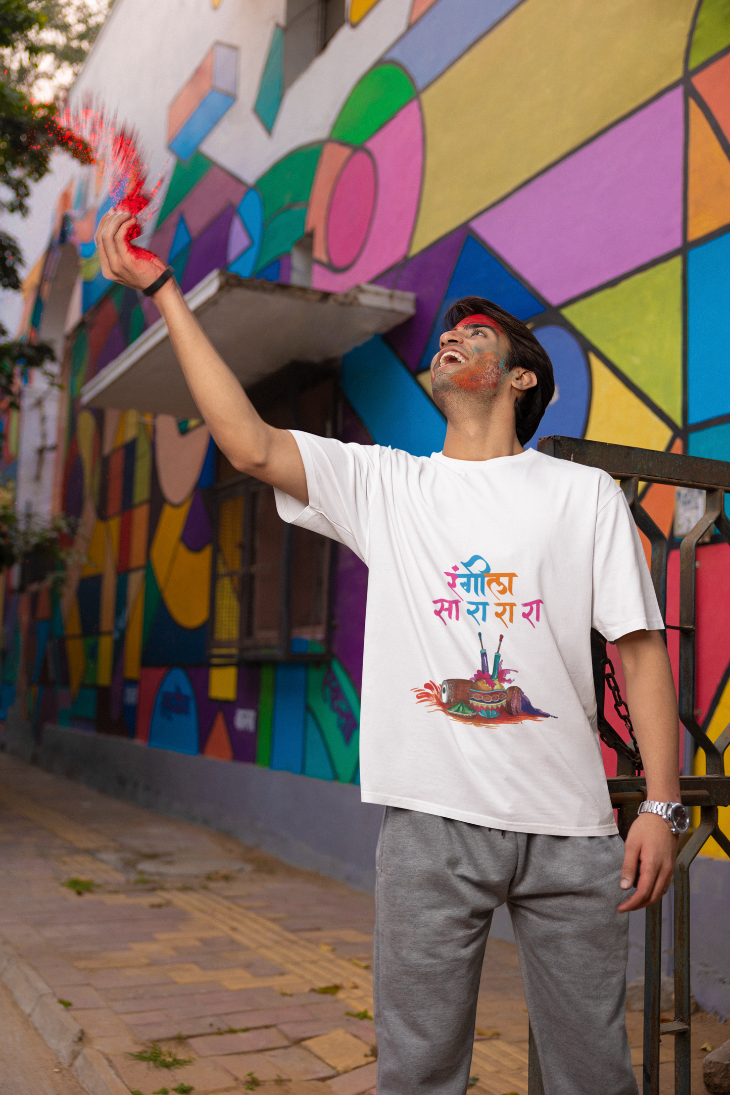 Unisex Holi T-Shirt - Rangeela Sa Ra Ra Ra