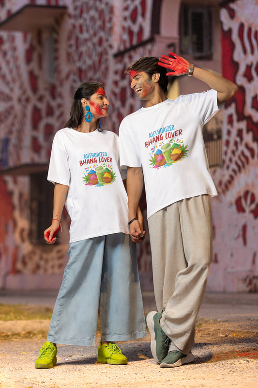 Unisex Holi T-Shirt - Authorized Bhang Lover